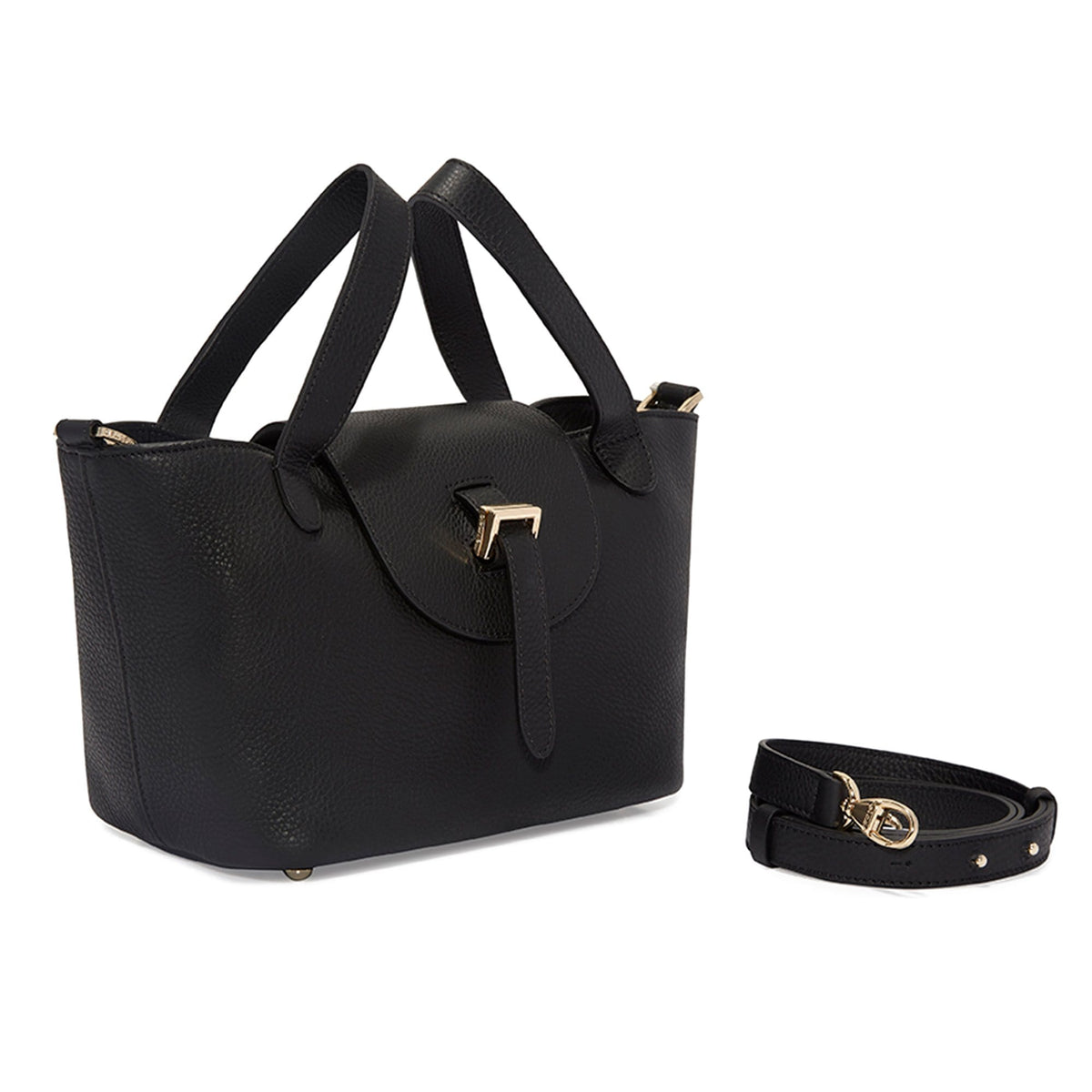 Meli Melo Gold-Toned Leather Crossbody Bag - Black Crossbody Bags