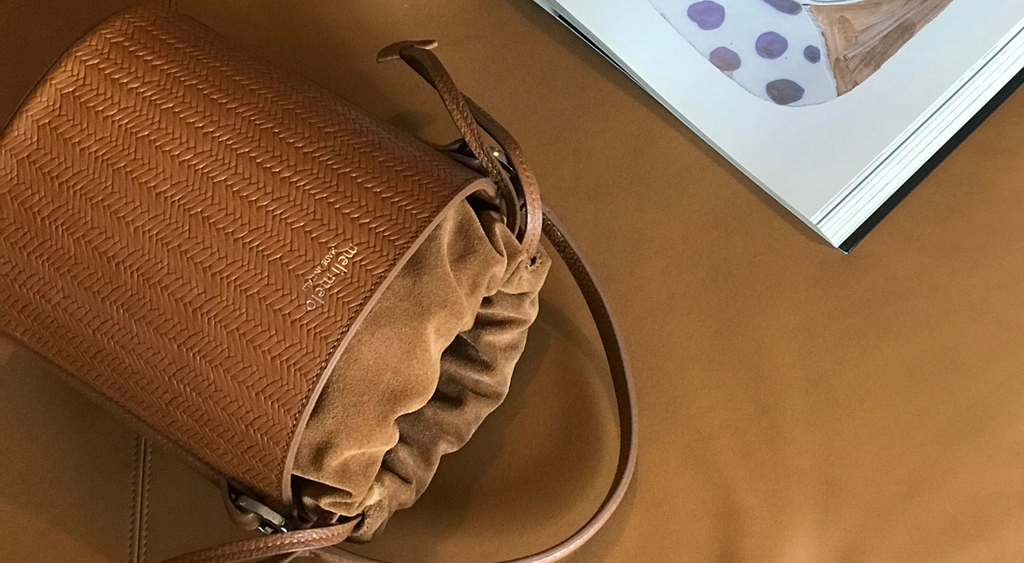 Meli Melo Tan Brown Leather Women's Medium Handbag Shoulder Bag Rare Perfect