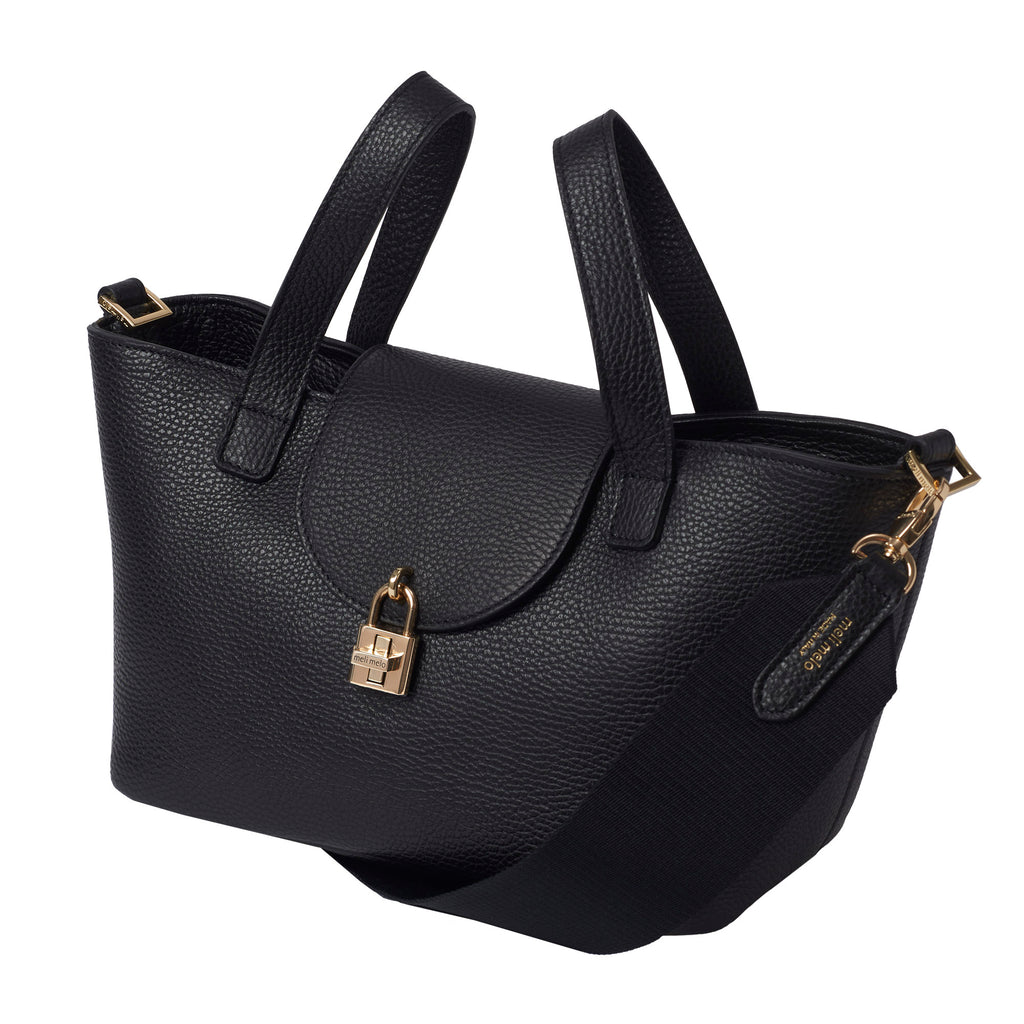 Meli Melo Thela Medium Bag (Black, Zip Closure)