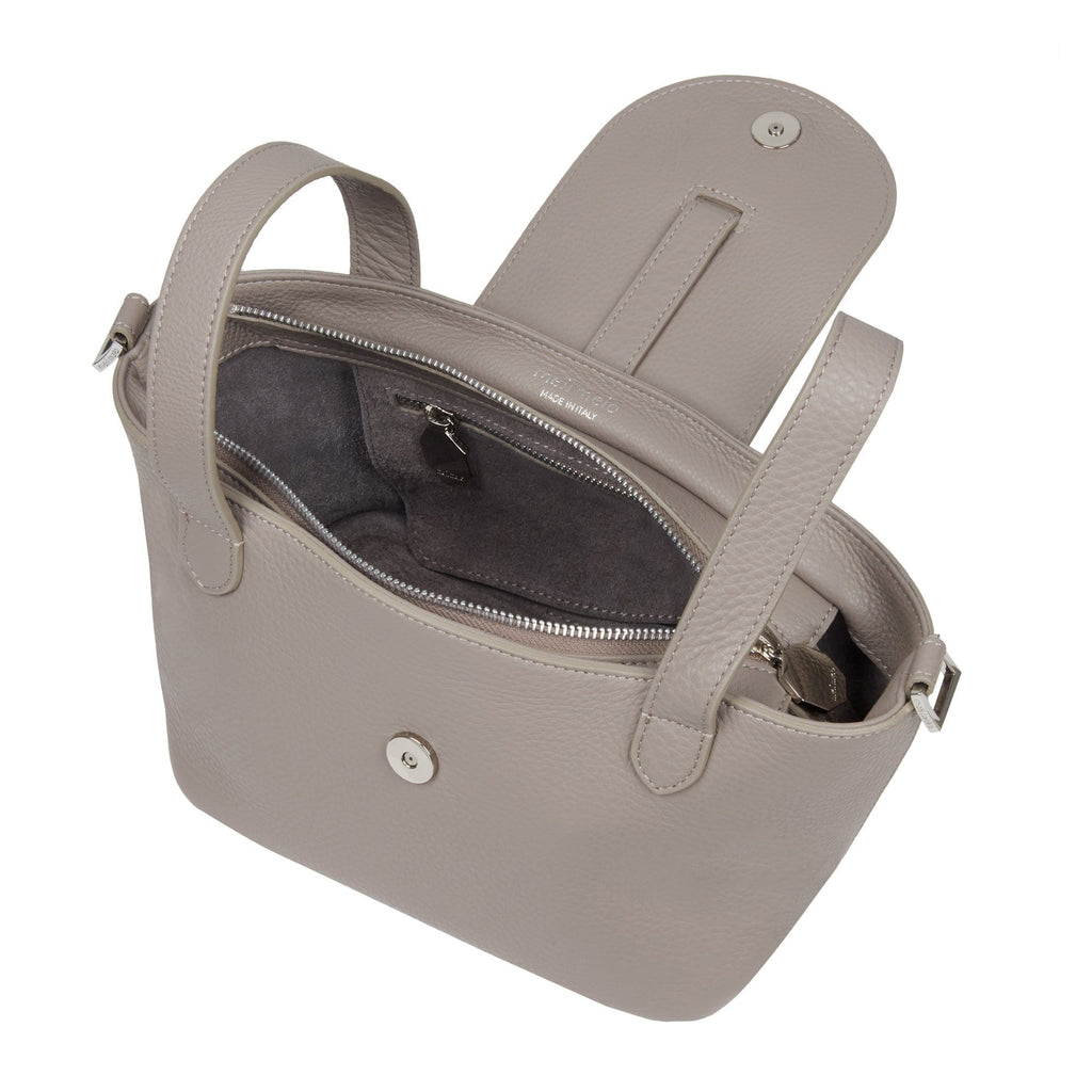 Thela Mini Taupe Grey Cross Body Bag for Women