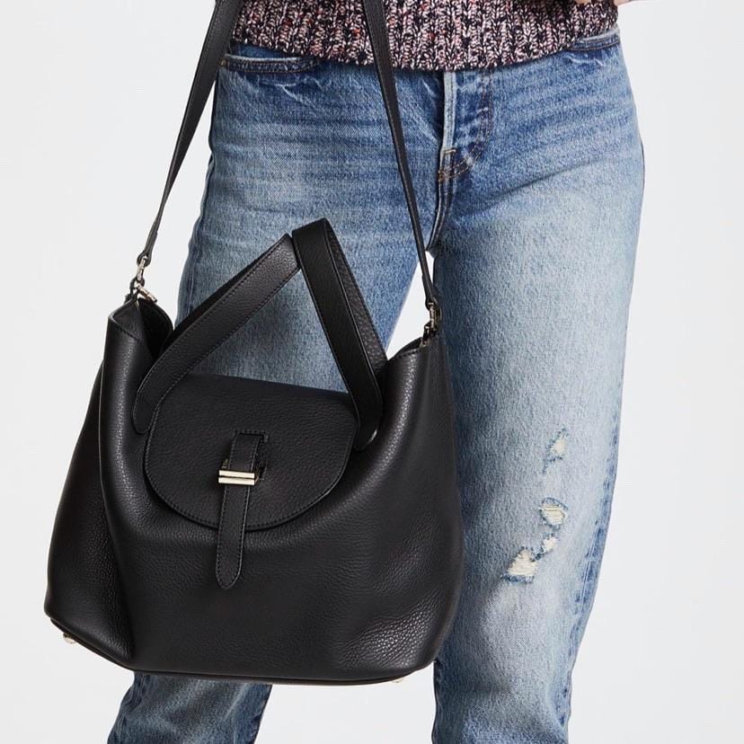 Meli Melo, Bags, Beautiful Meli Melo Thela Medium Taupe Gray Leather Tote  Bag